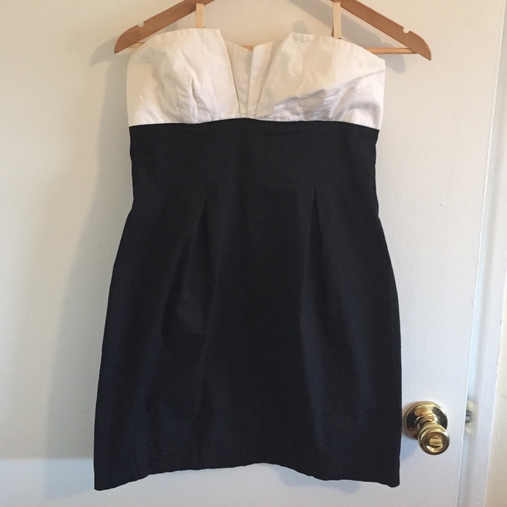 Strapless black and white Dress